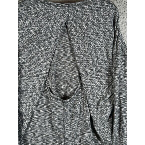 Lululemon Get Set Top Women 8 Black Shirt Long Sleeve Open Back Spaced-Out - Picture 6 of 8